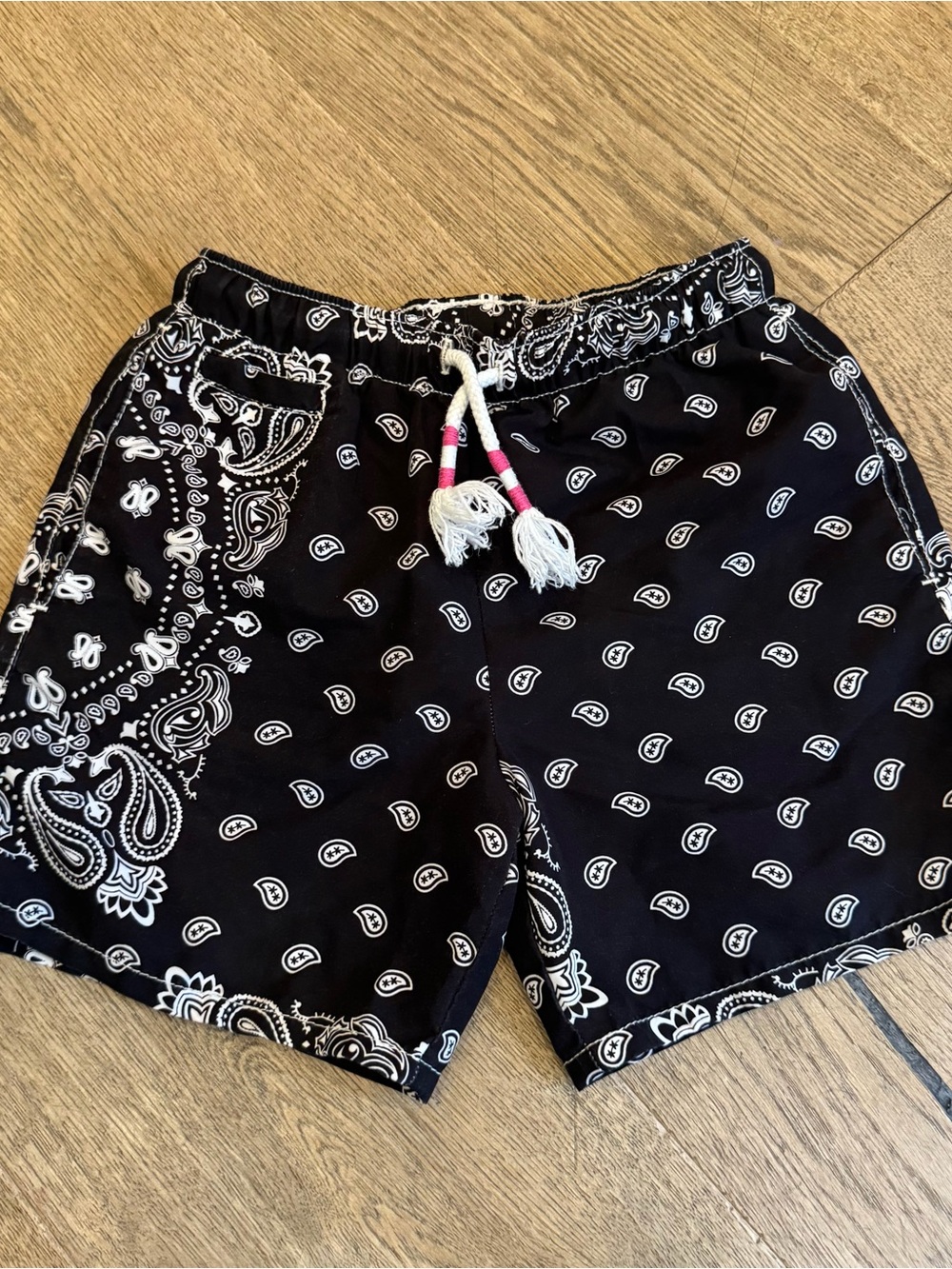 Black Bandana Print boys Swim/Beach Shorts MC2 saint barth